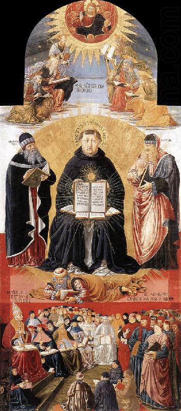 GOZZOLI, Benozzo Triumph of St Thomas Aquinas fg china oil painting image